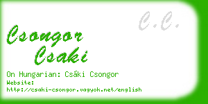 csongor csaki business card