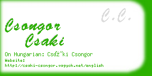 csongor csaki business card